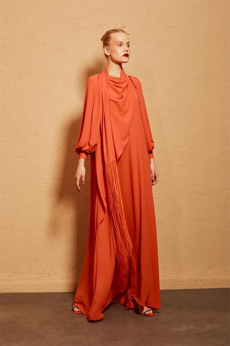 Yeşim Özcan Oranj Elbise