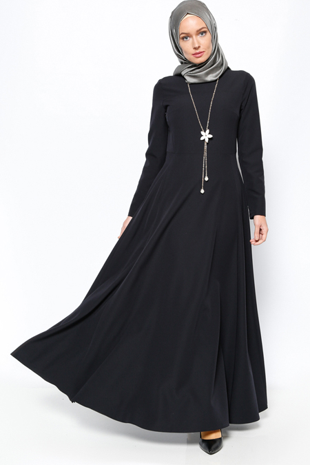 Jamila Siyah Kolyeli Elbise
