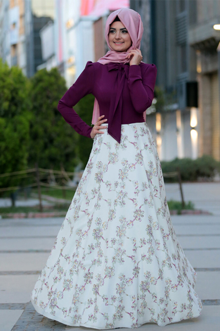 Al-Marah Fuşya Bahar Elbise
