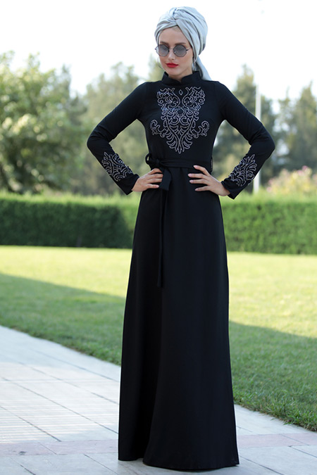Selma Sarı Design Siyah Mira Elbise