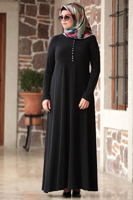 Amine Hüma Siyah Hatun Elbise