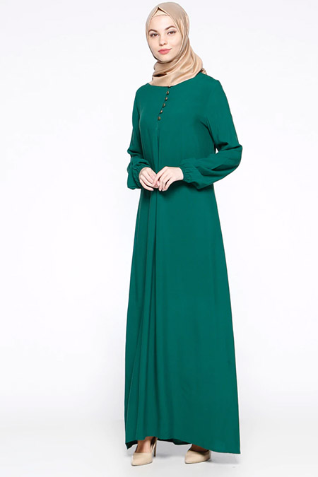 Ginezza Açık Yeşil Birit Detaylı Elbise