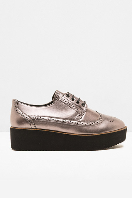 Koton Gümüş Bağcıklı Loafer Ayakkabı
