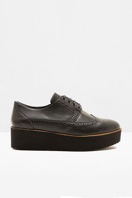 Koton Siyah Bağcıklı Loafer Ayakkabı