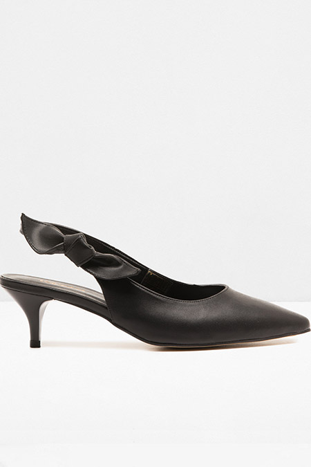 Koton Siyah Fiyonk Detaylı Topuklu Ayakkabı