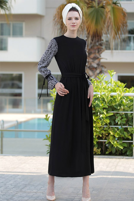 Selma Sarı Design Siyah Elisa Elbise