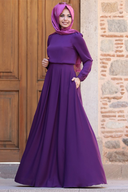 An Nahar Mor Gülce Elbise
