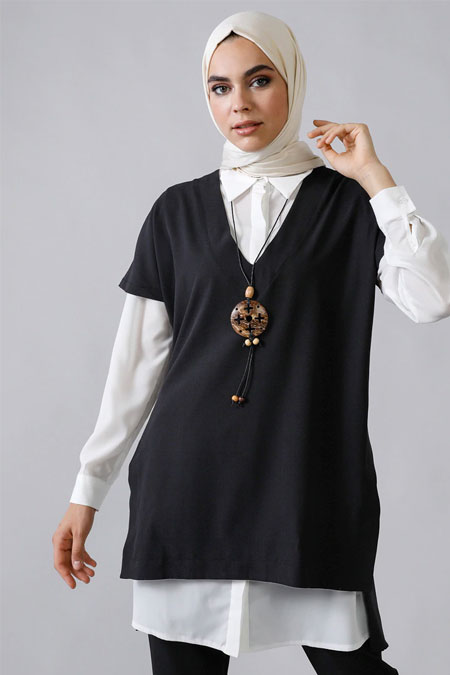 Refka Siyah Gömlek & Tunik İkili Takım