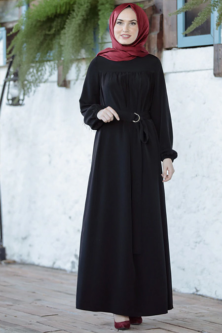 Emsale Siyah Şenay Elbise