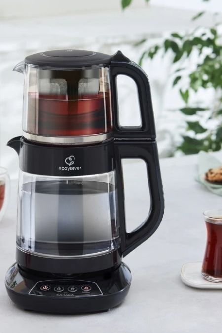 Karaca Çaysever 3 in 1 Konuşan Renkli Camlı Su Isıtıcı Çay Makinesi