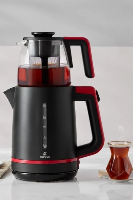 Karaca Maxi Tea XL 2in1 Cam Demlikli Çay Makinesi ve Kettle