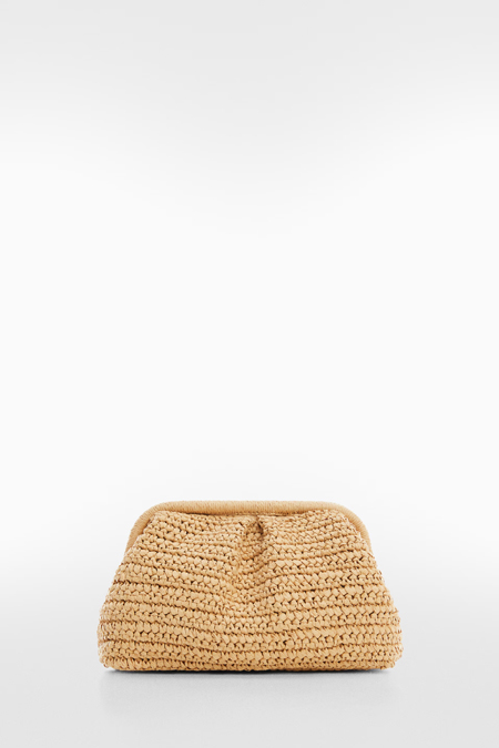 Mango Rattan Clutch Çanta